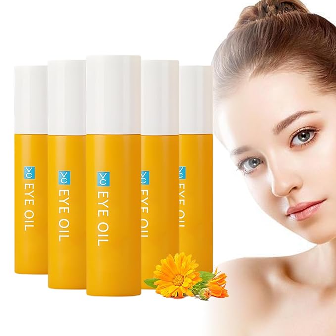 Lutein Eye Essence Oil, 2025 NEW VC Lutein Anti-Wrinkle Eye Serum Oil, Hydrating Dark Circles Remover for Daily Eyes Care, Lightweight Tightening Eyes Oils for Women (5pcs)