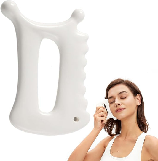 Advanced Ceramic Gua Sha Tool, Body gua sha tool for Women Men, Korean 괄사 Guasha Massage Tool for Fascia Massage and Cellulite；Lymphatic Drainage Tool, Face Sculpting Tool & Acupressure tool