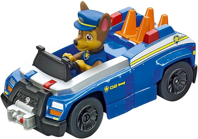 Carrera First Paw Patrol - Slot Car Race Track - Includes 2 Cars: Chase and Marshall - Battery-Powered Beginner Racing Set for Kids Ages 3 Years and Up, Multi