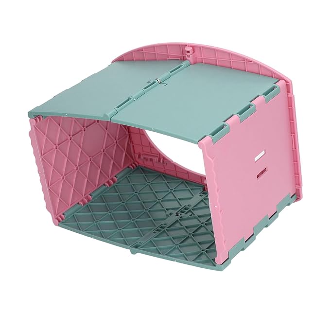 Yinhing Toddler Potty Foldable PP Portable Toilet for Camping Travel Road Trips Distance Driving Lightweight Compact Easy to Safe Design for Kids (Green Pink)