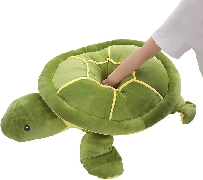Dalmao 20 Inch Large Sea Turtle Stuffed Animal, Ultra Soft Fluffy Plush Turtle Body Pillow, Cute Ocean Animal Plushie Toy, Cuddly Pillow Gift for Kids Boys Girls Girlfriend, Birthday