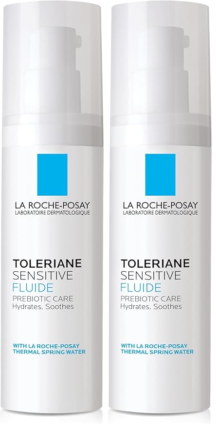 La Roche-Posay Toleriane Sensitive Fluide Protective Moisturizer,Lightweight Oil-Free Face Moisturizer,For Sensitive Skin,(Pack of 2)