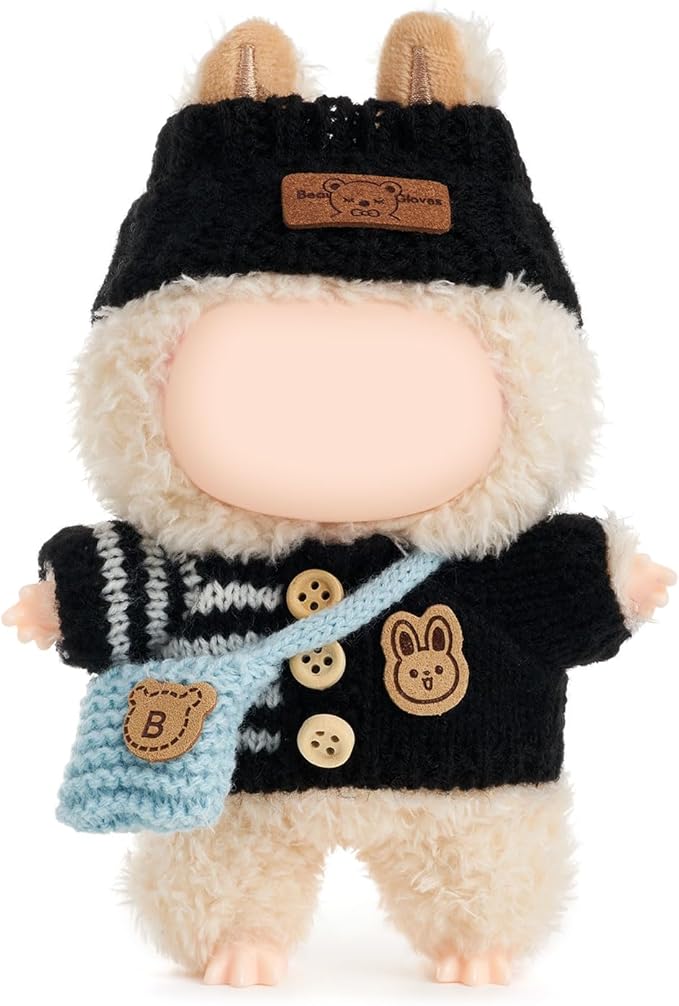 3 Piece Clothes Set for 17cm Doll Outfit with Clothes,Hat,Mini Bag Accessories (NO Doll),Style5
