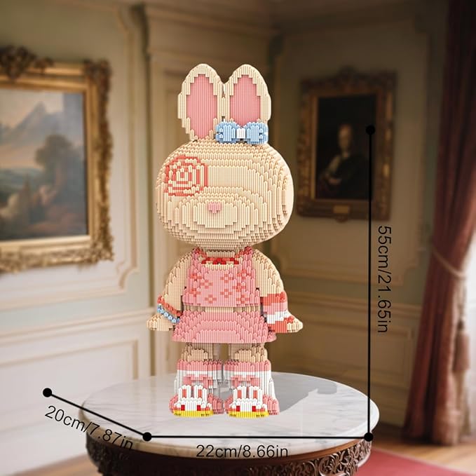 DAHONPA Animal Pink Skirt Rabbit Micro Building Blocks Set (8800 Pieces) Gift for Adults and Kids