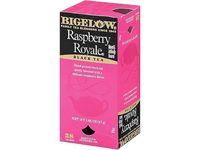 Bigelow Tea 003401 Raspberry Black Tea, Raspberry, 0.34 lbs, 28/Box