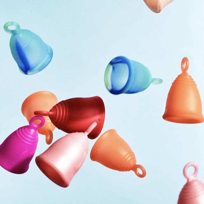 Peachlife Mini Ring Menstrual Cup – Small, Medium Firm | Easy Removal with Loop Pull Stem | Reusable Silicone Peachcup | Up to 10 Years of Leak-Proof Period Protection
