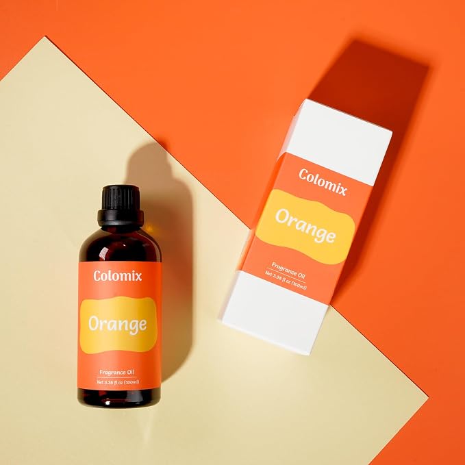 Premium 100ml Orange Fruit Fragrance Oil, Essential Oils for Diffusers for Home, Scented Oil for Candle Making, Soap Supplies and More DIY Projects, Long-Lasting Scent Gift