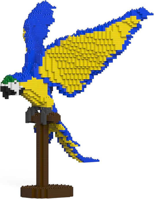 JEKCA Blue-and-Gold Macaw 02S | Parrot Plastic Building Blocks | Age 14+