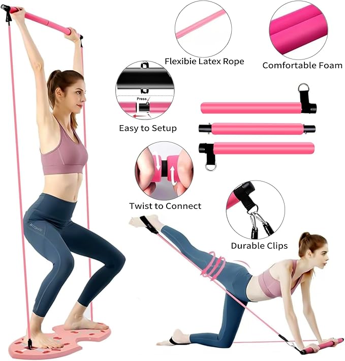 LALAHIGH Push Up Board,36 in 1 Home Gym Equipment with Ab Roller Wheel & Resistance Bands, Portable Foldable Workout Board for Full Body Strength Training Men Women,Gift for Boyfriend