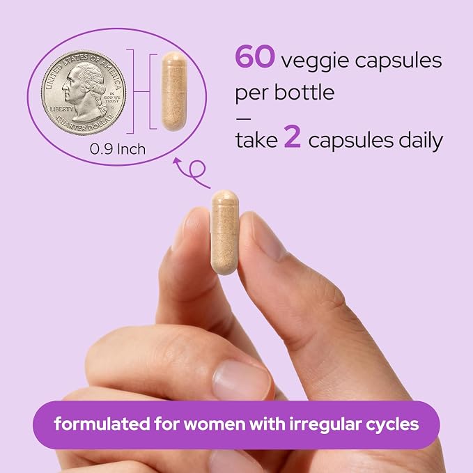 Premom Vitex Chasteberry Supplement for Women, Hormone Balance, Menopause, Menstrual Cycle, Fertility, & PMS Support*, 1,000mg Per Serving from Natural Extract, Vegan, 60 Veggie Capsules