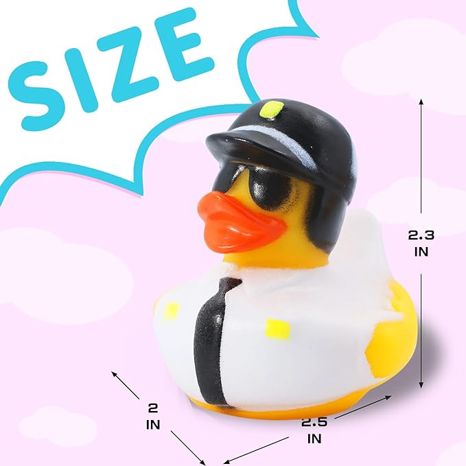 30 Pack Rubber Ducks for Jeeps 2.3 Inch Bulk Floater Jeeps Ducks for Ducking Assortment Rubber Duckies for Kids Baby Bath Toys Birthday Gifts Christmas Party Favors Summer Beach Pool Activity