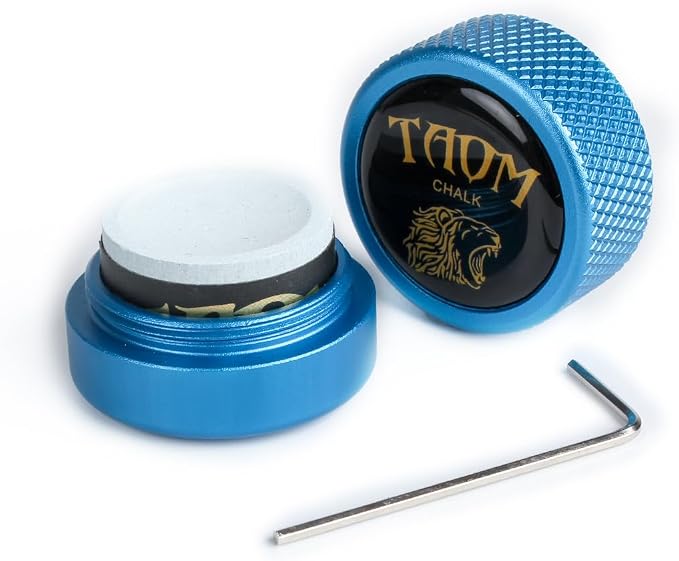 TAOM Pool Chalk Holder Round Shaped Practical Tool Billiards Accessories Magnetic Mini Chalk Tip Case Container Round Box Billiards