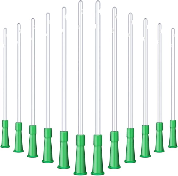 Nuanchu PVC Replacement Tubings Supplies Tubes Kit Clear Replacements Hose with Flexible Rounded End for Smooth Insert(16 FR,90 Pieces)