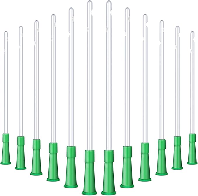 Nuanchu PVC Replacement Tubings Supplies Tubes Kit Clear Replacements Hose with Flexible Rounded End for Smooth Insert(16 FR,120 Pieces)