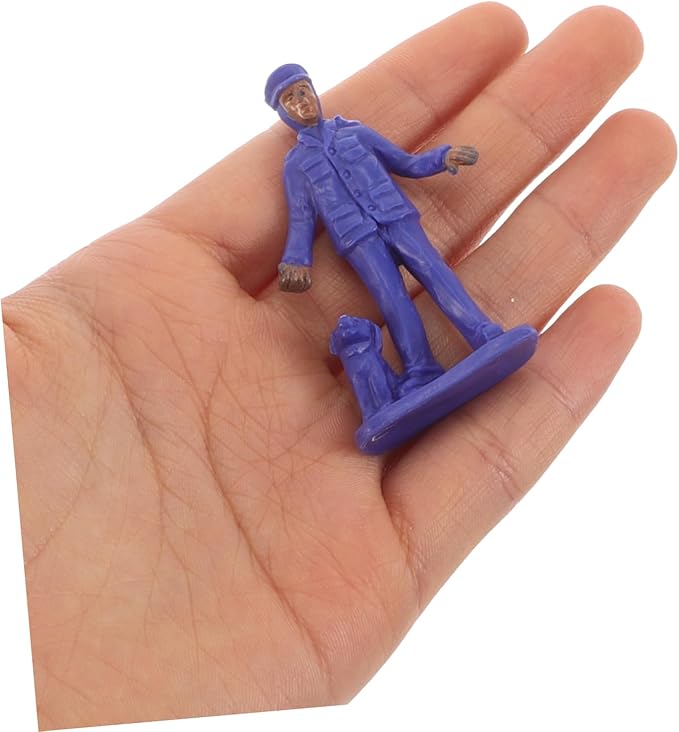 50Pcs Realistic Policeman Toy Figures for Sand Table Decoration - Miniature Police Character Models for Desktop Adornment and Micro Landscape Ornaments