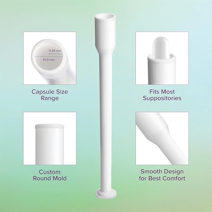 Intimate Rose 15 Count Vaginal Suppository Applicator - Fits Most Boric Acid Suppositories & Vaginal Suppository - Individually Wrapped Suppository Applicators from