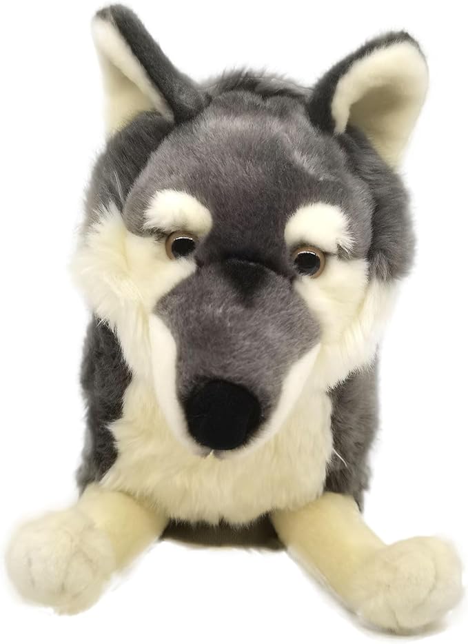 Realistic Wolf Dog Stuffed Animal 20"