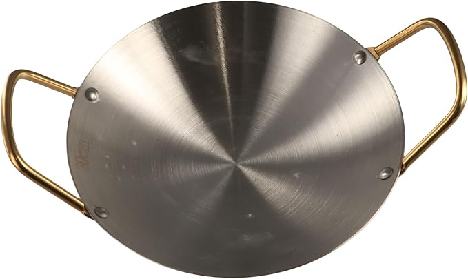 Stainless Steel Wok Household Korean Round Bottom Saucepan Traditional Frying Pan Multi- Cooking Wok Iron Soup Pot for Chinese Style Stir-Fry