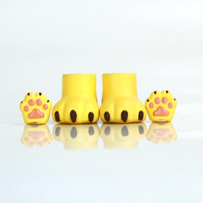 YMY Cat Hands cat feet ob11 Doll Shoes gsc Clay Human bjd 1/12 Scale Doll Shoes(2 Pairs)