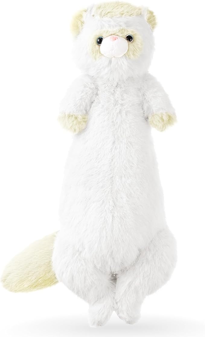 20.5 Inch Ferret Plush Stuffed Animal Long Cute Ferrets Pillow Soft Doll Stuffed Cute Toys Animal Lover Gift Kid Birthday Holiday Party Favor(White Ferret)
