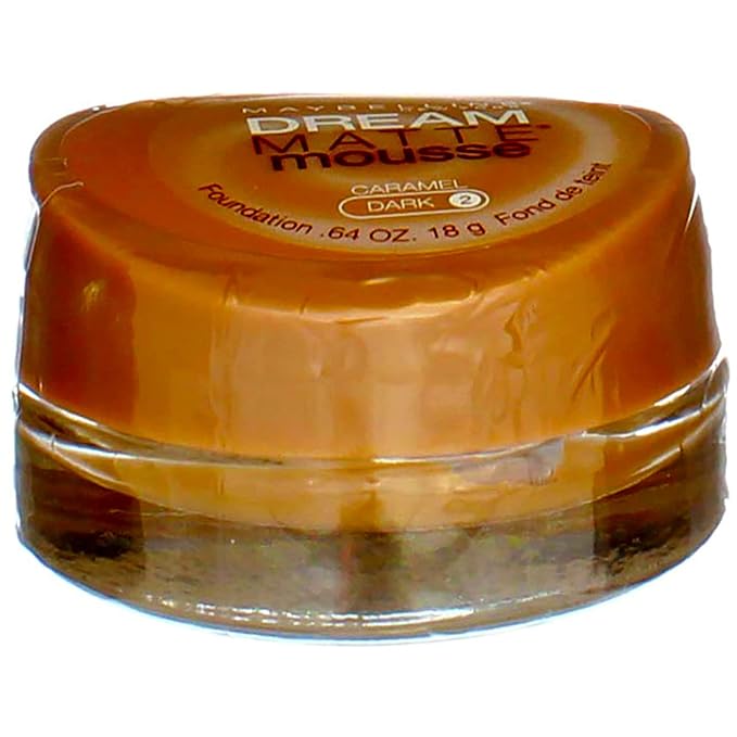 Maybelline Dream Matte Mousse Foundation, Caramel, Dark, 0.64 oz (Pack of 2)