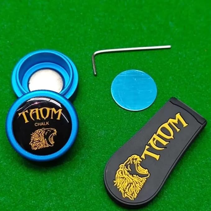 TAOM Pool Chalk Holder Round Shaped Practical Tool Billiards Accessories Magnetic Mini Chalk Tip Case Container Round Box Billiards