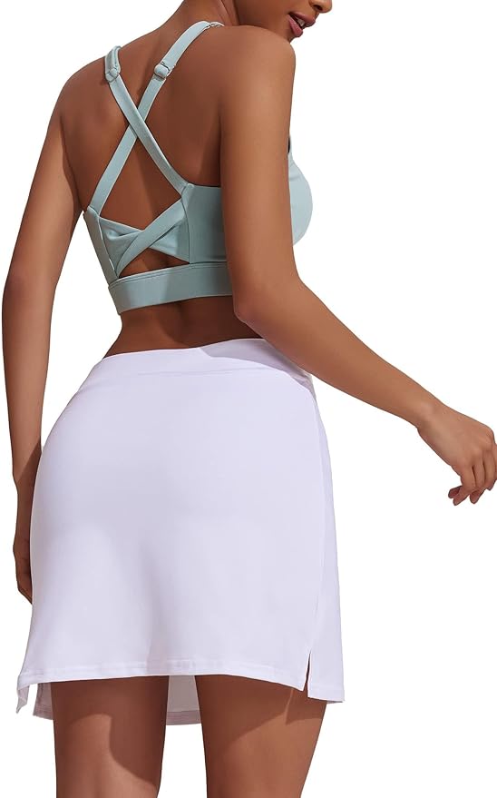 Ekouaer Women's Active Performance Skort Lightweight Skirt for Golf Tennis | Built-in Shorts, A Line, High Waisted, Tummy Control, Pickleball, Running, Workout, Sports, Skorts for Woman