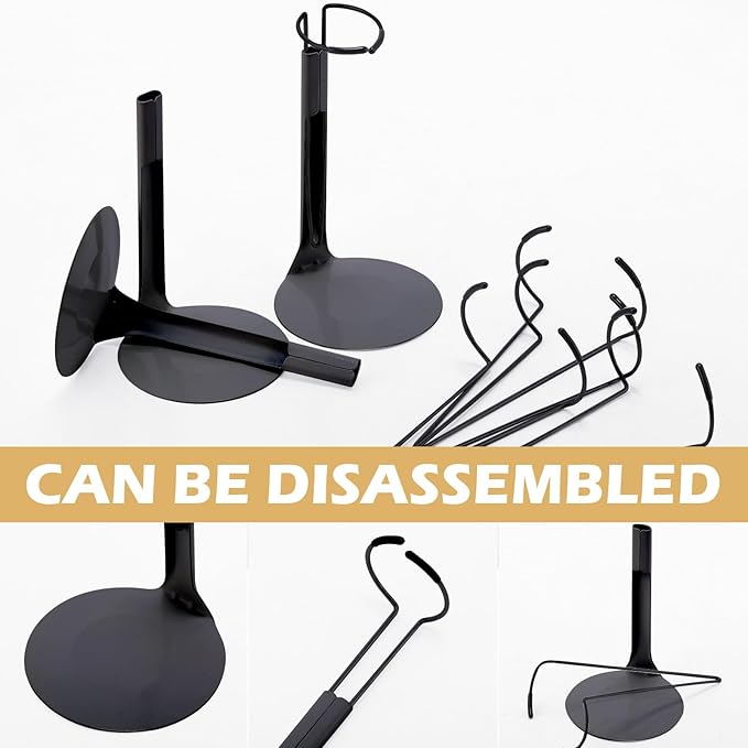 12 Pcs Doll Stand Action Figure Stands with Expandable Waist Wire for 8" to 12" Dolls and Action Figure(Black)