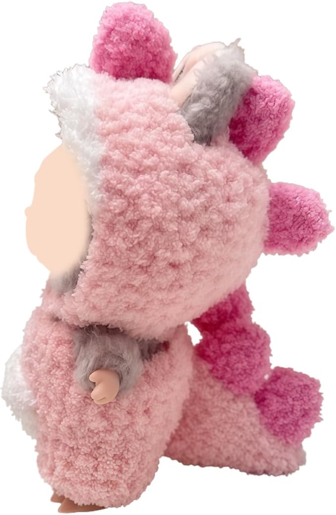Doll Clothes Cute 17cm Doll Pink Dinosaurs Outfits for Clothes Set Faking Animal Style Jumpsuit Halloween Dolls Outfit Accessories