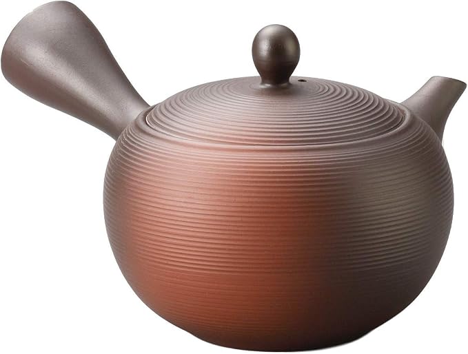 Japanese Teapot Kyusu Tokoname Youhen Clay Teapot 11.8 Fluid Ounces Fusen L161 (1)
