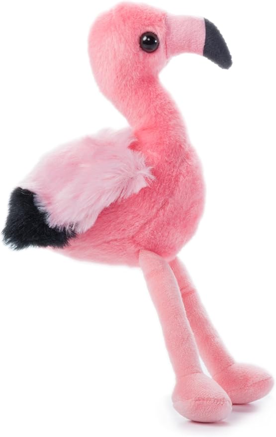 The Petting Zoo Flamingo Stuffed Animal Plushie, Gifts for Kids, Wild Onez Babiez Zoo Animals, Flamingo Plush Toy 6 inches