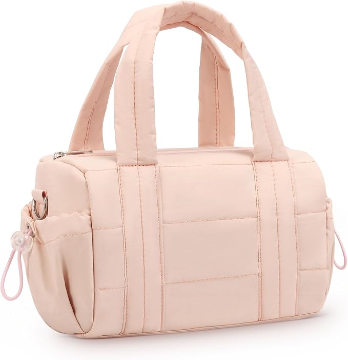 8L Mini Gym Bag for Women, Small Size Sport Duffel Bag for Yoga Dance Swimming, Water-Resistant Compact Workout Bag with Adjustable Strap, Pink