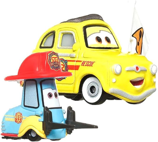 Disney and Pixar Cars Diecast Luigi and Guido Rescue Toy Vehicle for Ages 3 and Up
