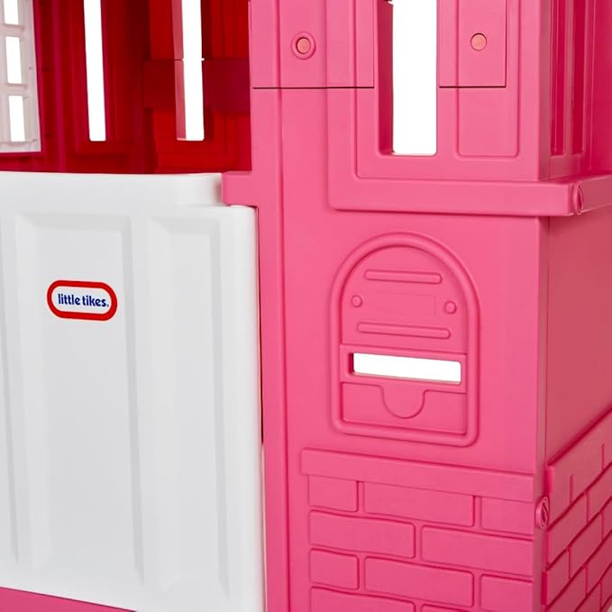Little Tikes Cape Cottage Pretend Princess Playhousefor Kids, Indoor Outdoor, with Working Doors and Windows, for Toddlers Ages 2+ Years,Pink,Large