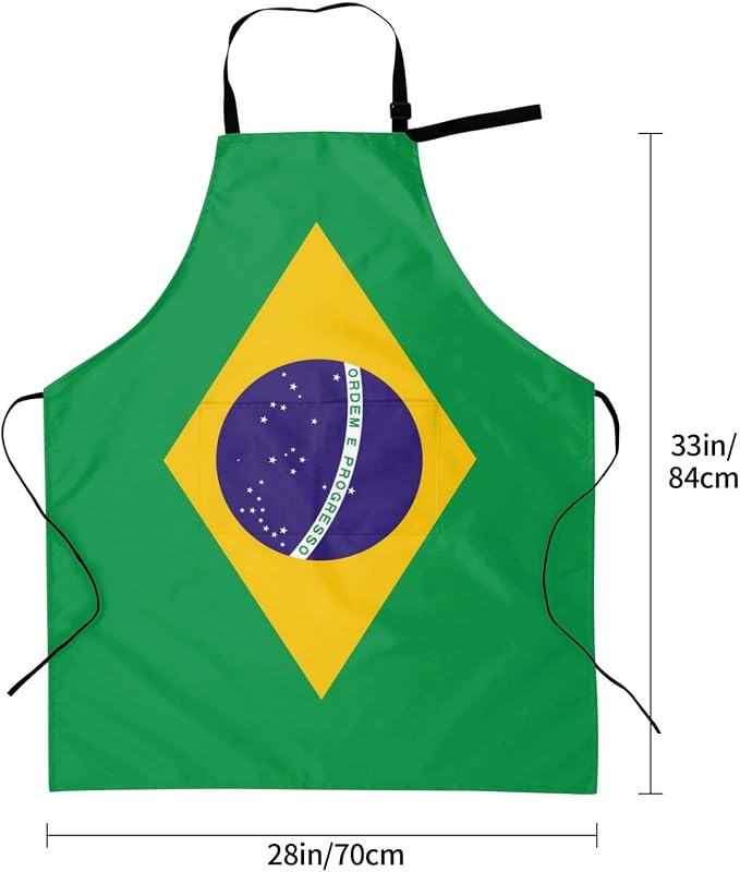 Cute Flag Kitchen Cooking Aprons for Women Men Adjustable Patriotic Flag Apron with 2 Pockets for Home Kitchen Garden