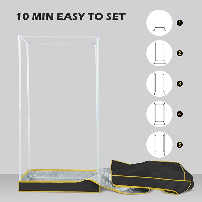 Portable Infrared Sauna, Full Size Far Infrared Sauna, One Person Sauna Tent, Separate Heating Foot Pad and Portable Sauna Chair Home Saunas for Relaxation Detox