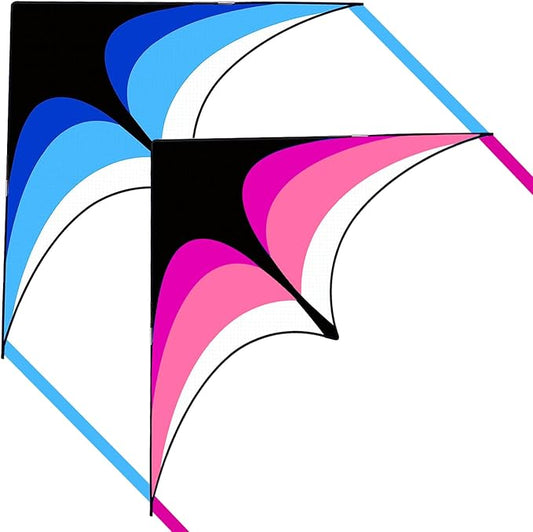 Mint's Colorful Life Delta Kite for Kids & Adults, Extremely Easy to Fly Kite for Beach Trip, Best Kites for Beginners, 300ft String Handle Included