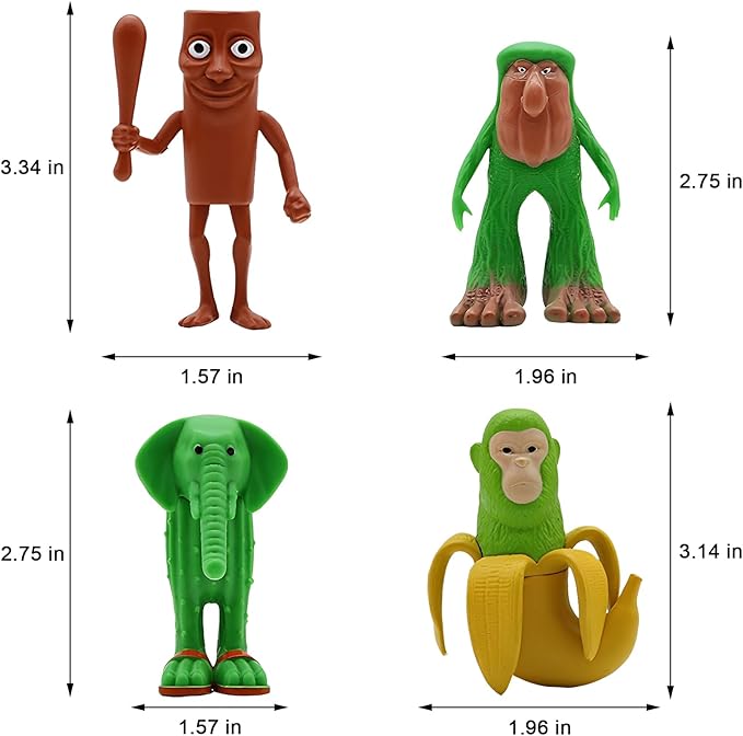 2025 New Italian Brainrot Toy Tralero Tralala Figure Desktop Decoration Tung Tung Tung Sahur Figurine, 8 PCS Italian Brainrot Figures for Cake Toppers Birthday Gifts for Fans