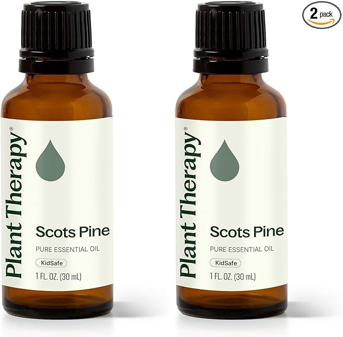 Plant Therapy Scots Pine Essential Oil 30 mL (1 oz) (Pack of 2) 100% Pure, Undiluted, Aromatherapy for Clear Breathing, and Sore Muscle Relief