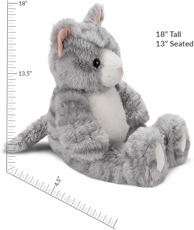 Vermont Teddy Bear Stuffed Kitten - Oh So Soft Kitty Cat Stuffed Animal, Plush Toy, Gray, 18 Inch