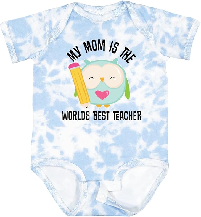 inktastic Teacher Mom School Owl Baby Bodysuit