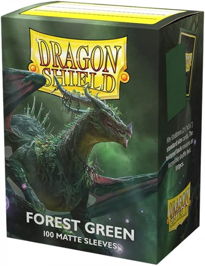 Dragon Shield | Standard Size Card Matte Sleeves | 100 CT - Smooth & Tough Premium TCG Sleeves | Compatible with Pokemon, Flesh & Blood, One Piece & Magic the Gathering | Forest Green