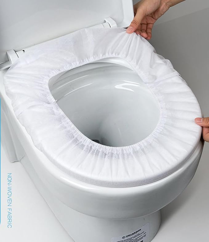 20pcs disposable toilet seat cushion non-woven toilet seat cushion toilet seat protector children toilet training cover adult home travel single package environmental protection Largepackof20 white