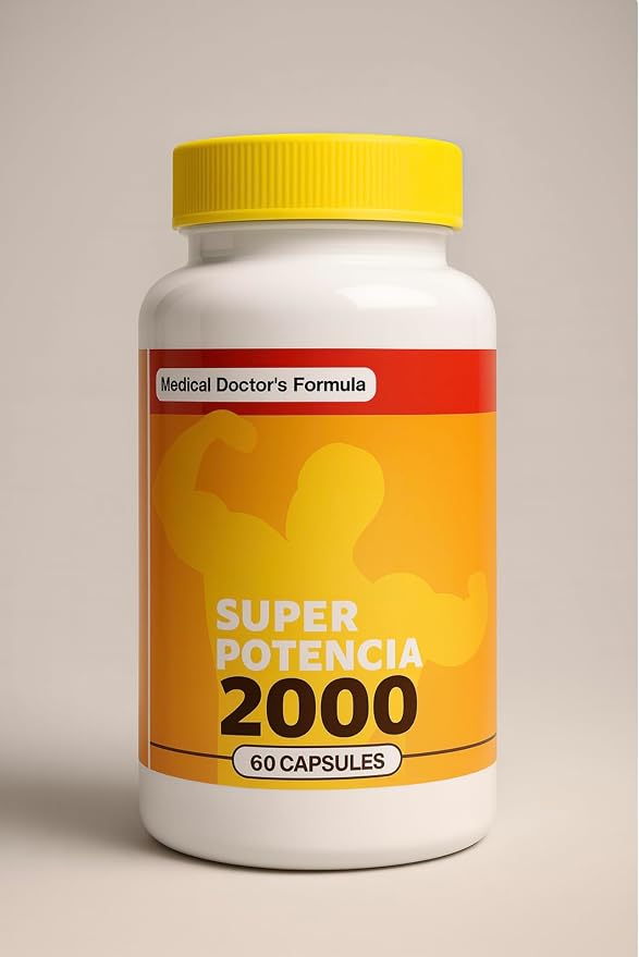 Mega Vitamins Super Potencia 2000 – Dietary Supplement for Men – 60 Capsules – Herbal Complex with Natural Ingredients – Daily Support Formula in Easy-to-Swallow Caps