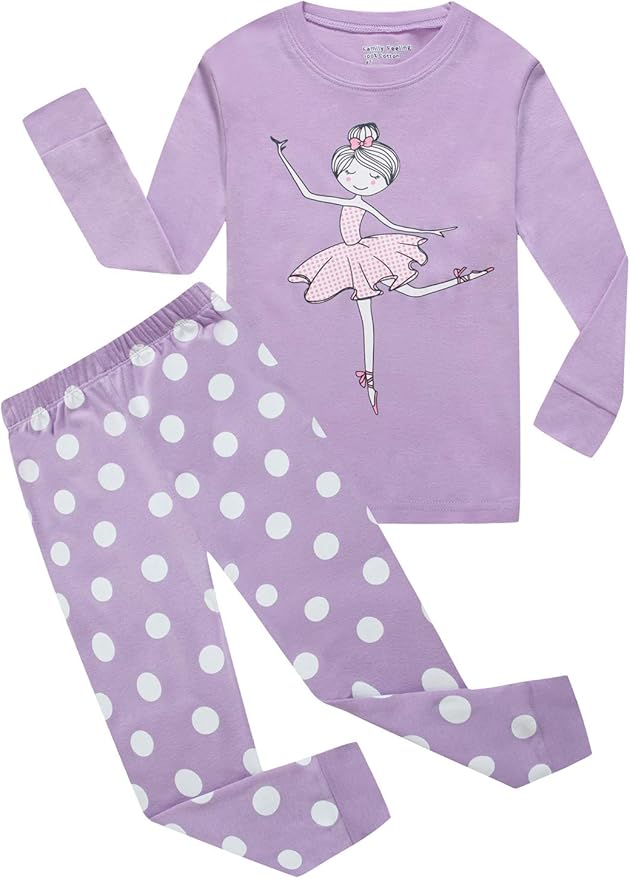 Family Feeling Kids & Toddler Girls Boys Pajamas 2 Piece Pjs Set 100% Cotton Sleepwear