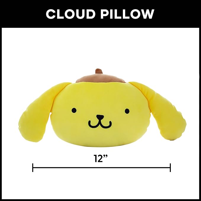 Northwest Pompompurin Friendly Pom Cloud Pillow 12" – Plush Kids Stuffed Toy, Cartoon Character, Bedroom Decor, Gift for Girls & Boys
