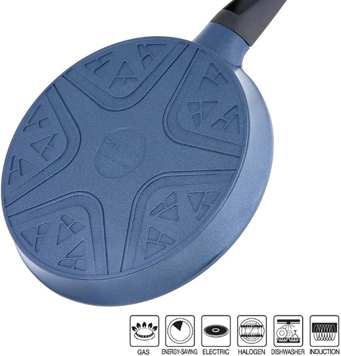 UPIT 3-Cup Egg Frying Pan for Induction Stovetop, Nonstick Coating Aluminum Egg Cooker Pan