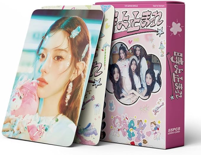 ILLIT Japan 1st Single Album "Toki Yo Tomare" Lomo Cards - 55PCS Photocards Set for ILLIT Fandom, Kpop Merch with Official Concept Photos