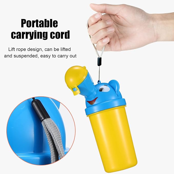 Gadpiparty Portable Urine Bucket for Kids Compact Travel Potty for Boys and Girls Lightweight Toddler Travel Urinal for Car Trips Camping Outdoor Use 8.66X4.72X2.55 Inches