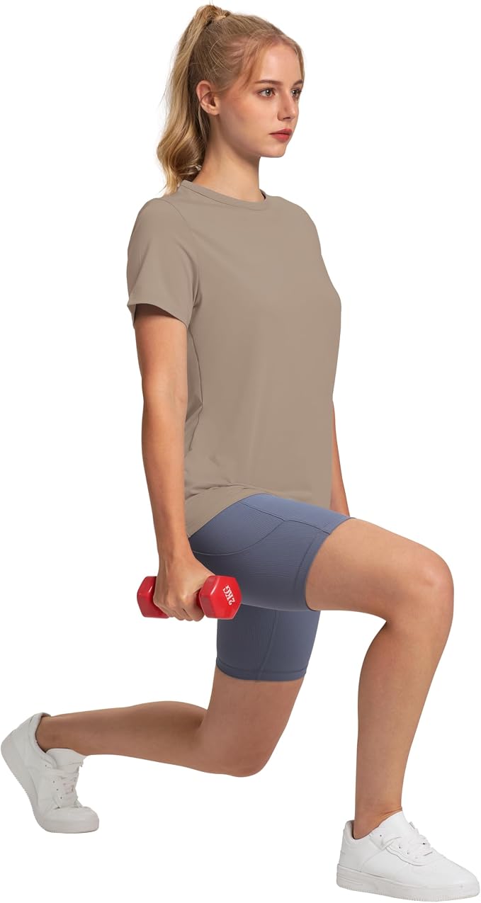 OFEEFAN Workout Tops for Women UPF 50+ Breathable Quick Dry Loose Fit T Shirt Outdoor Yoga Running Hiking Gym Tee Top